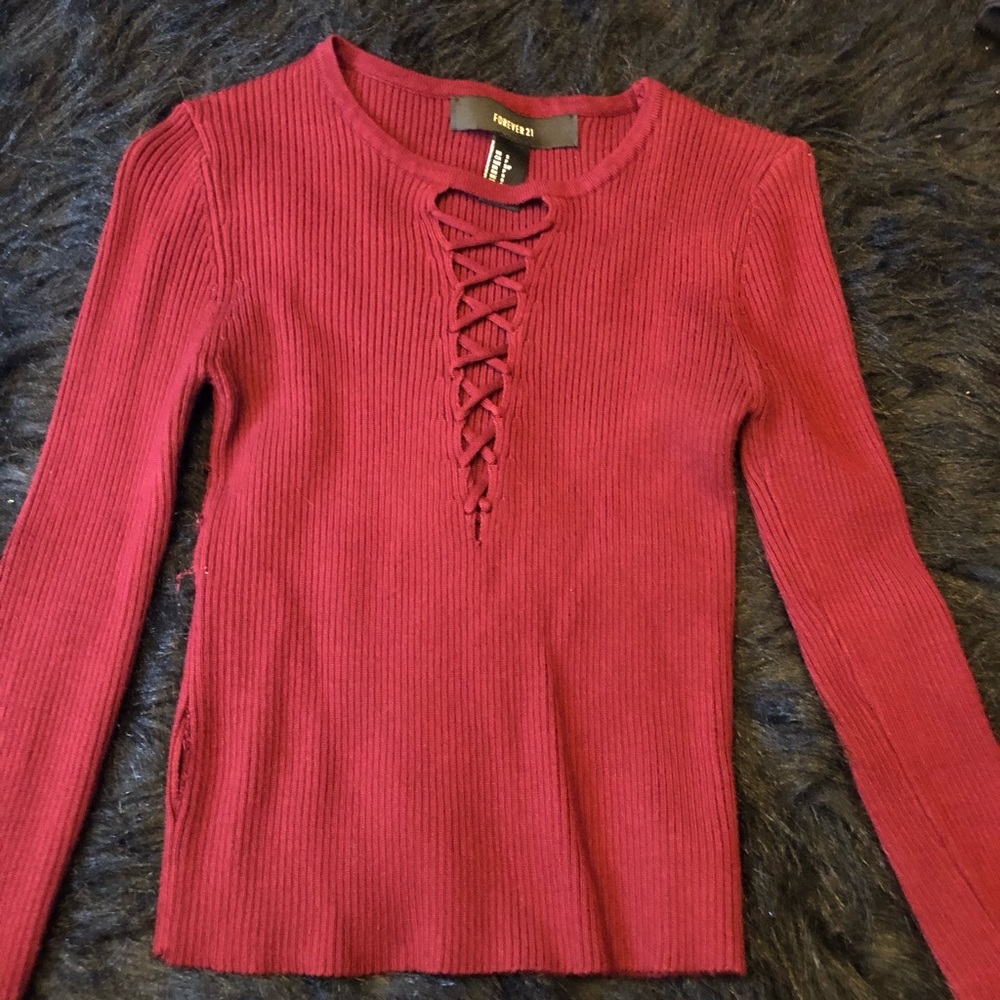 Forever 21 Maroon Long Sleeve